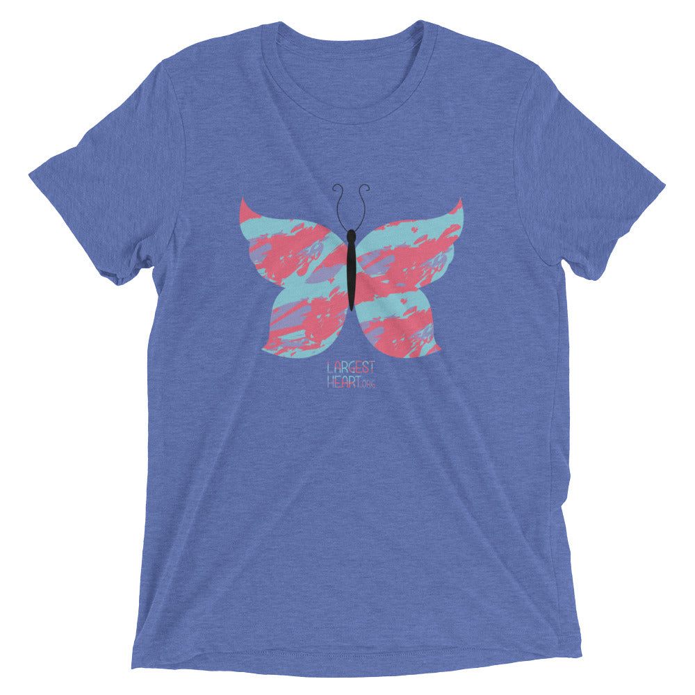 Triblend Short Sleeve T-shirt - Butterfly