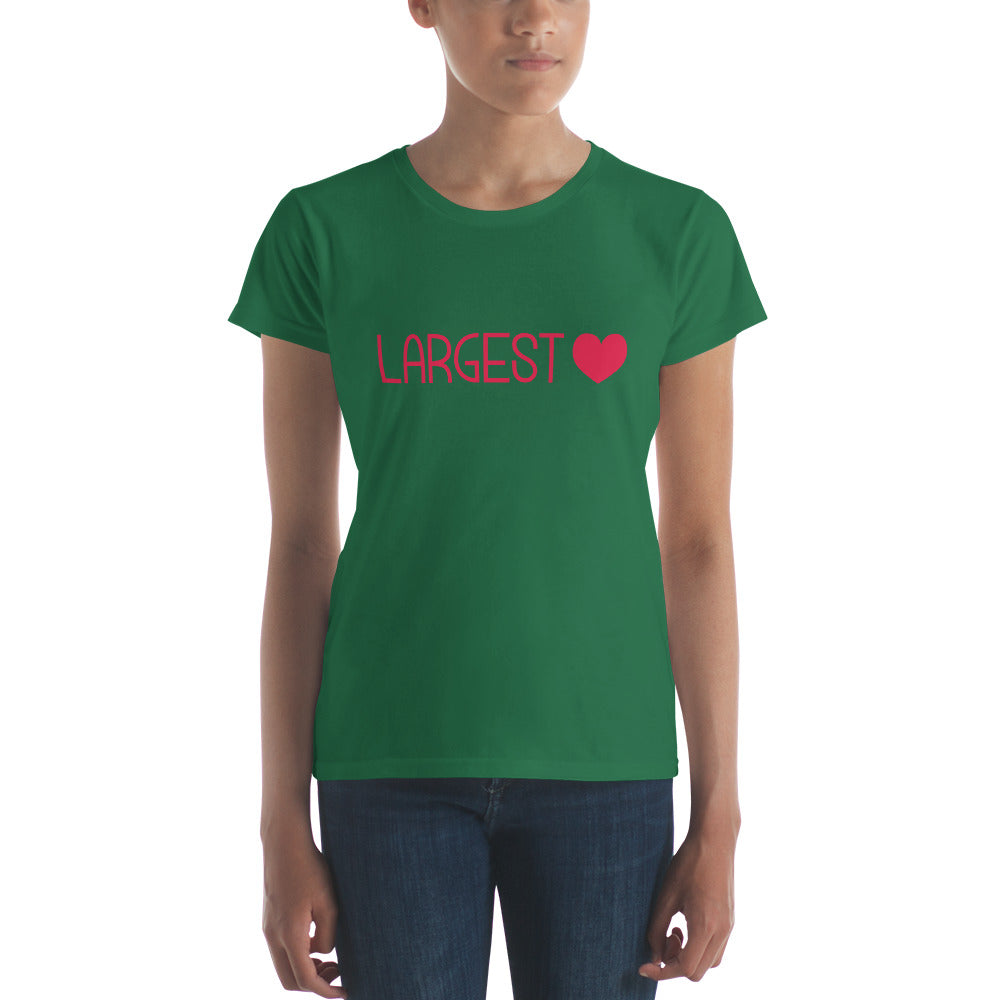 Women's Short Sleeve T-shirt - Largest Heart