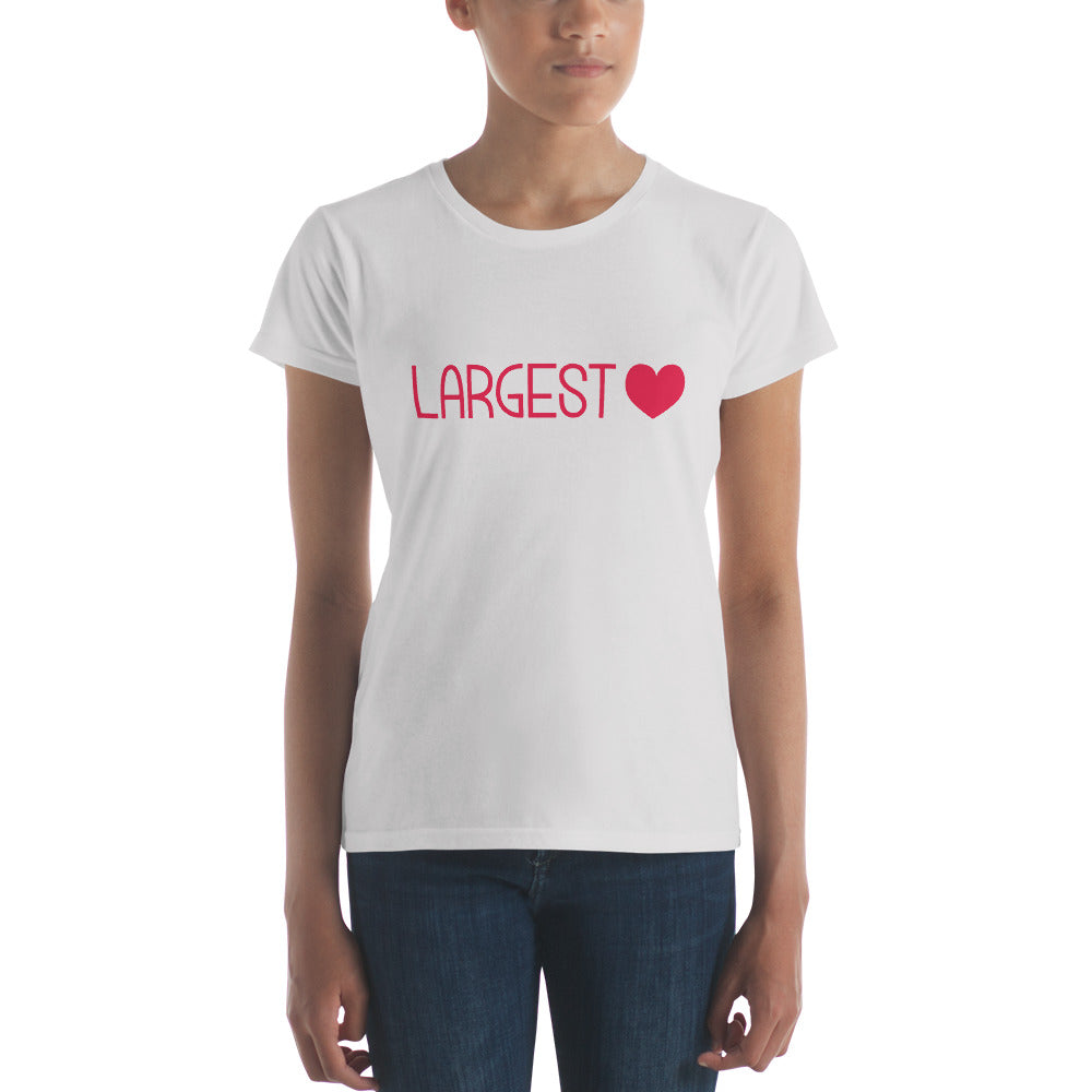 Women's Short Sleeve T-shirt - Largest Heart