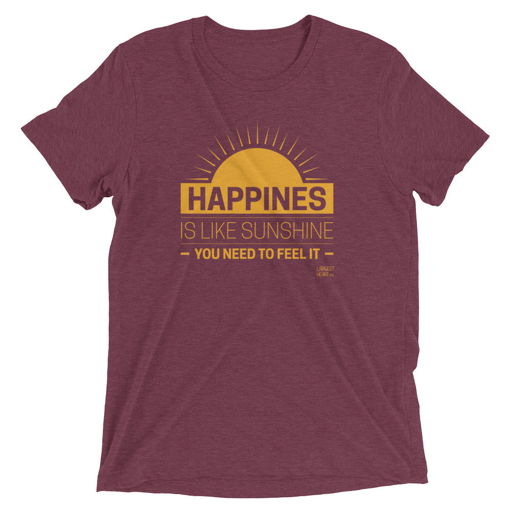 Triblend Short Sleeve T-shirt - Happiness
