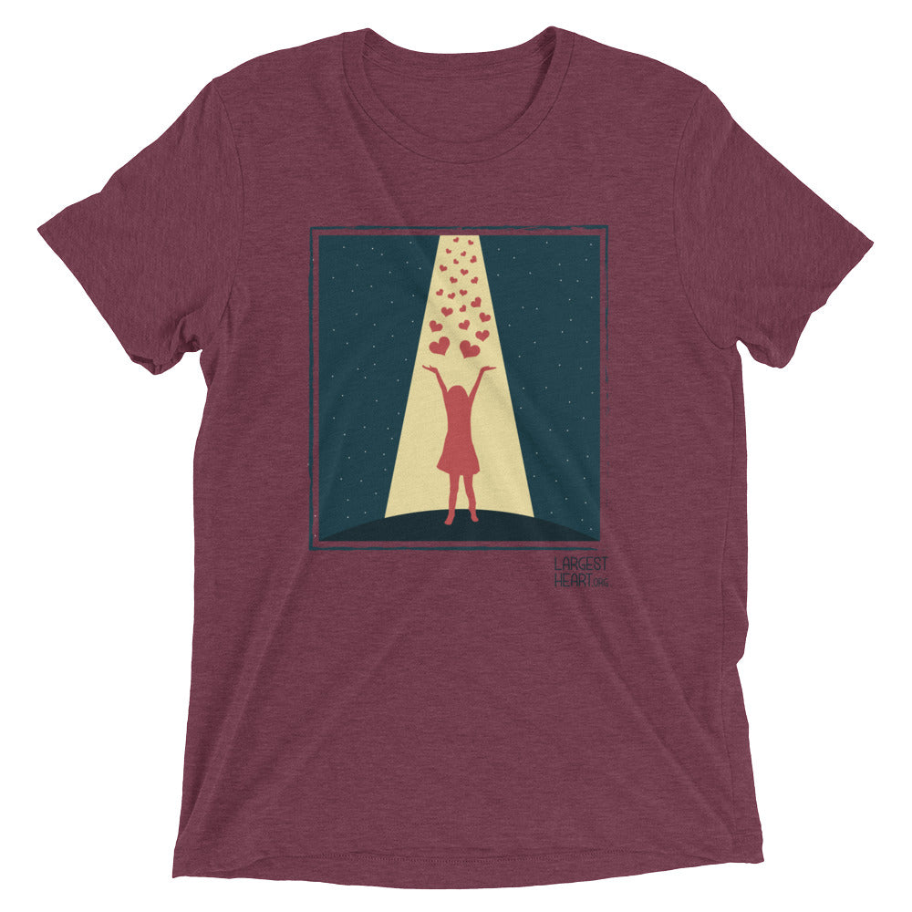 Triblend Short Sleeve T-shirt - Hearts in Heaven