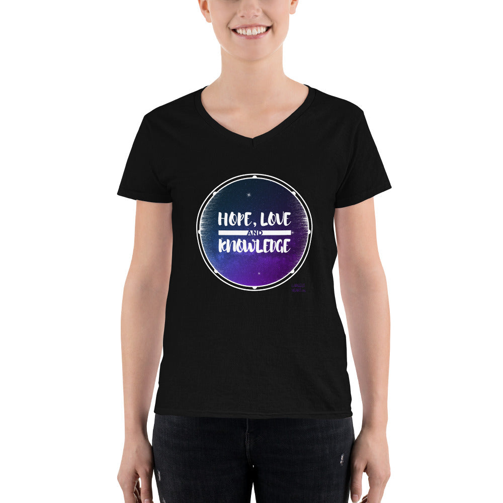 Women's Casual V-Neck Shirt - HLK Space