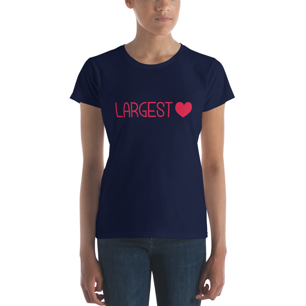 Women's Short Sleeve T-shirt - Largest Heart