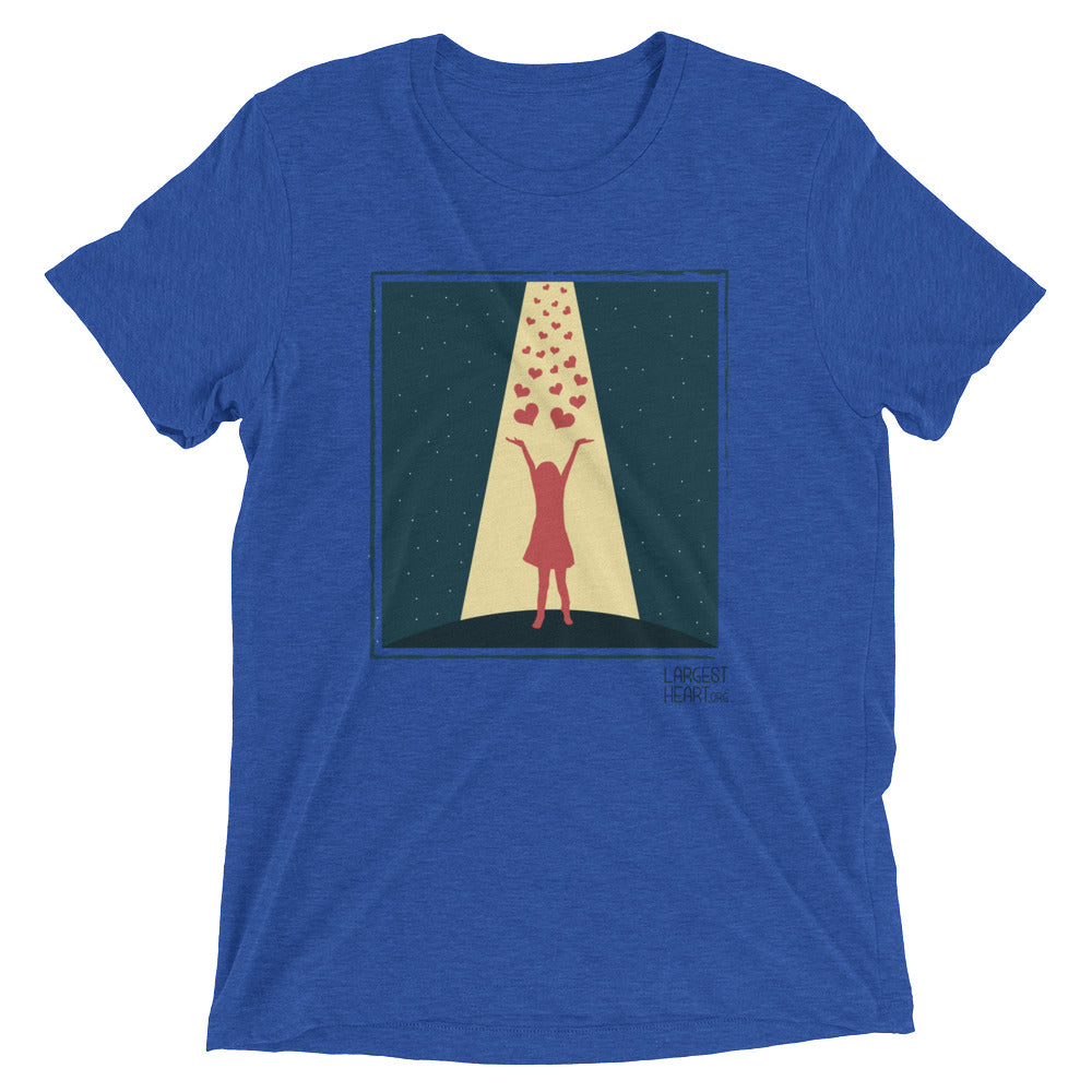 Triblend Short Sleeve T-shirt - Hearts in Heaven