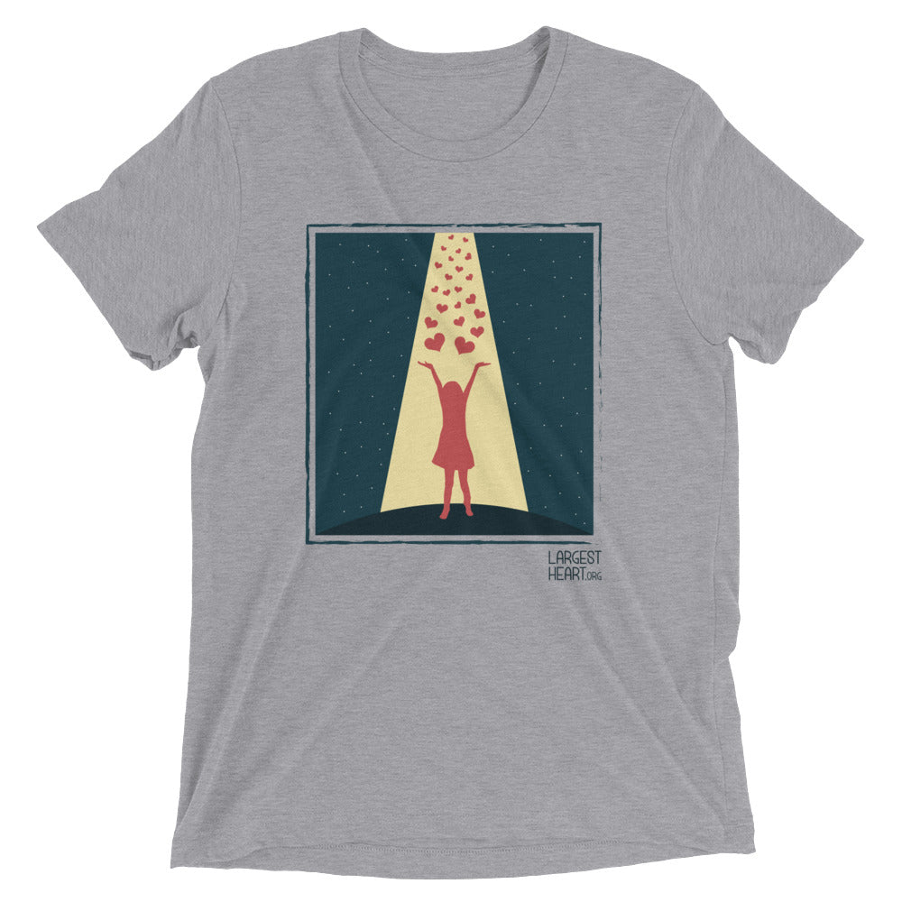 Triblend Short Sleeve T-shirt - Hearts in Heaven