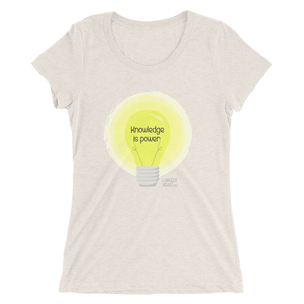 Ladies' short sleeve t-shirt - Knowledge is Power