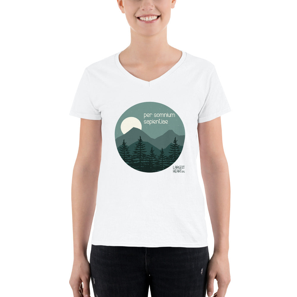 Women's Casual V-Neck Shirt - Wisdom