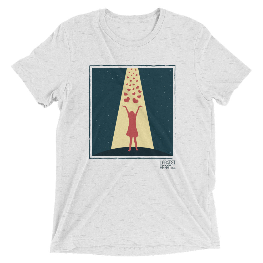 Triblend Short Sleeve T-shirt - Hearts in Heaven