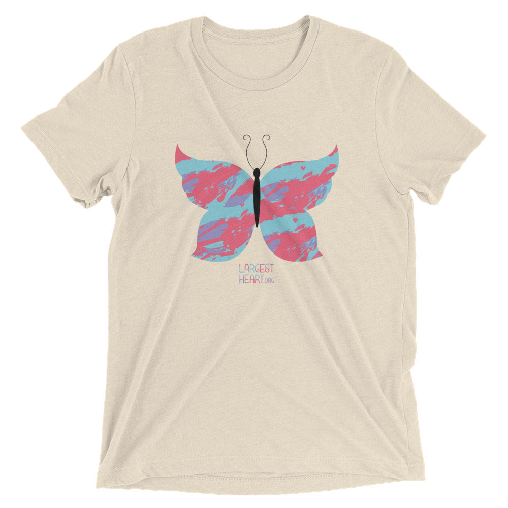 Triblend Short Sleeve T-shirt - Butterfly