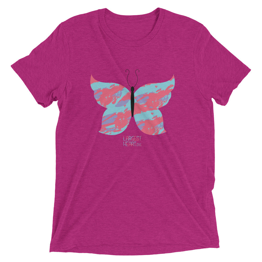Triblend Short Sleeve T-shirt - Butterfly