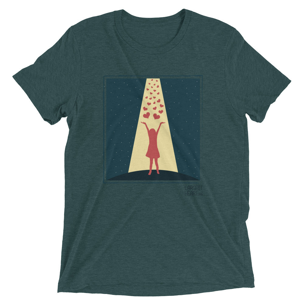 Triblend Short Sleeve T-shirt - Hearts in Heaven