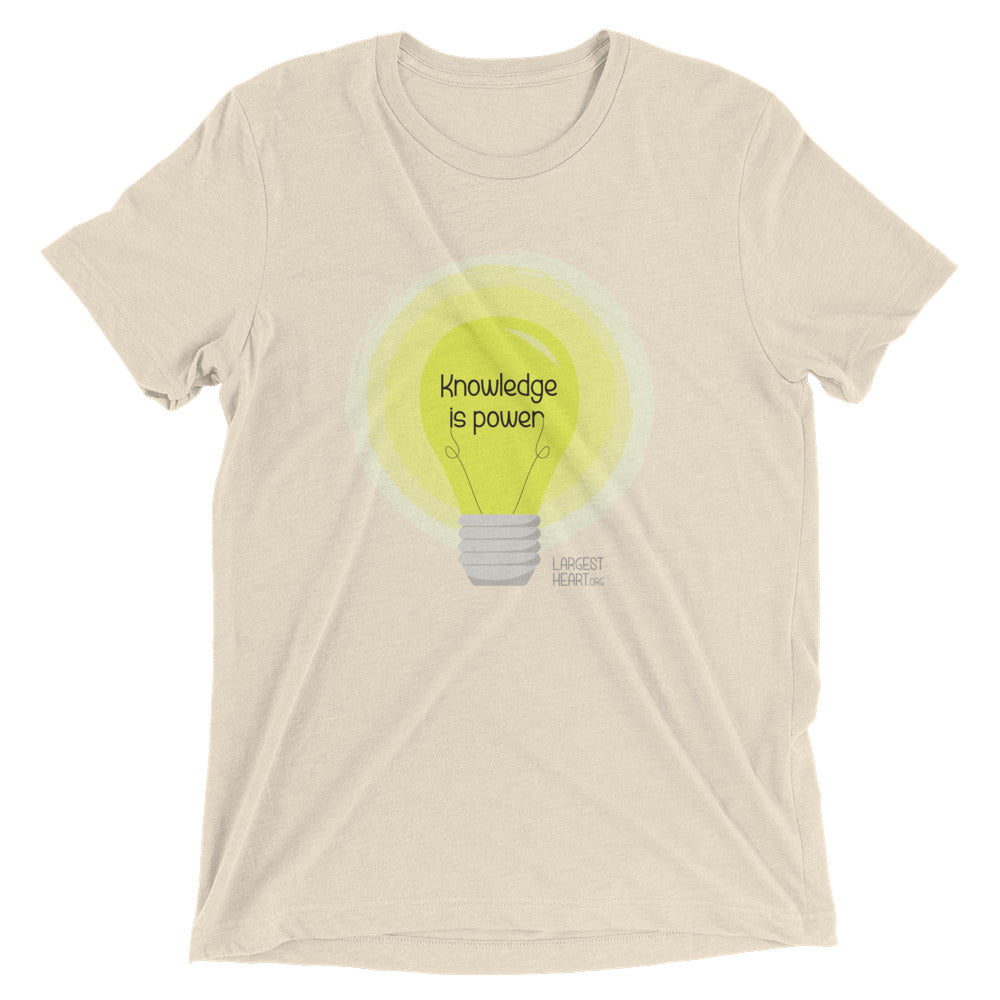 Triblend Short Sleeve T-shirt - Knowledge is Power