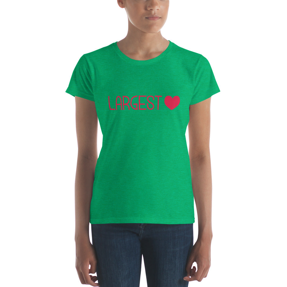 Women's Short Sleeve T-shirt - Largest Heart