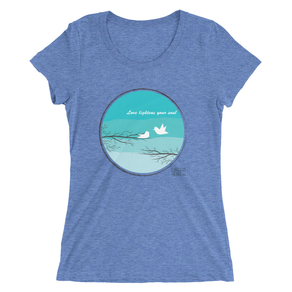 Ladies' short sleeve t-shirt - Love Lightens the Soul