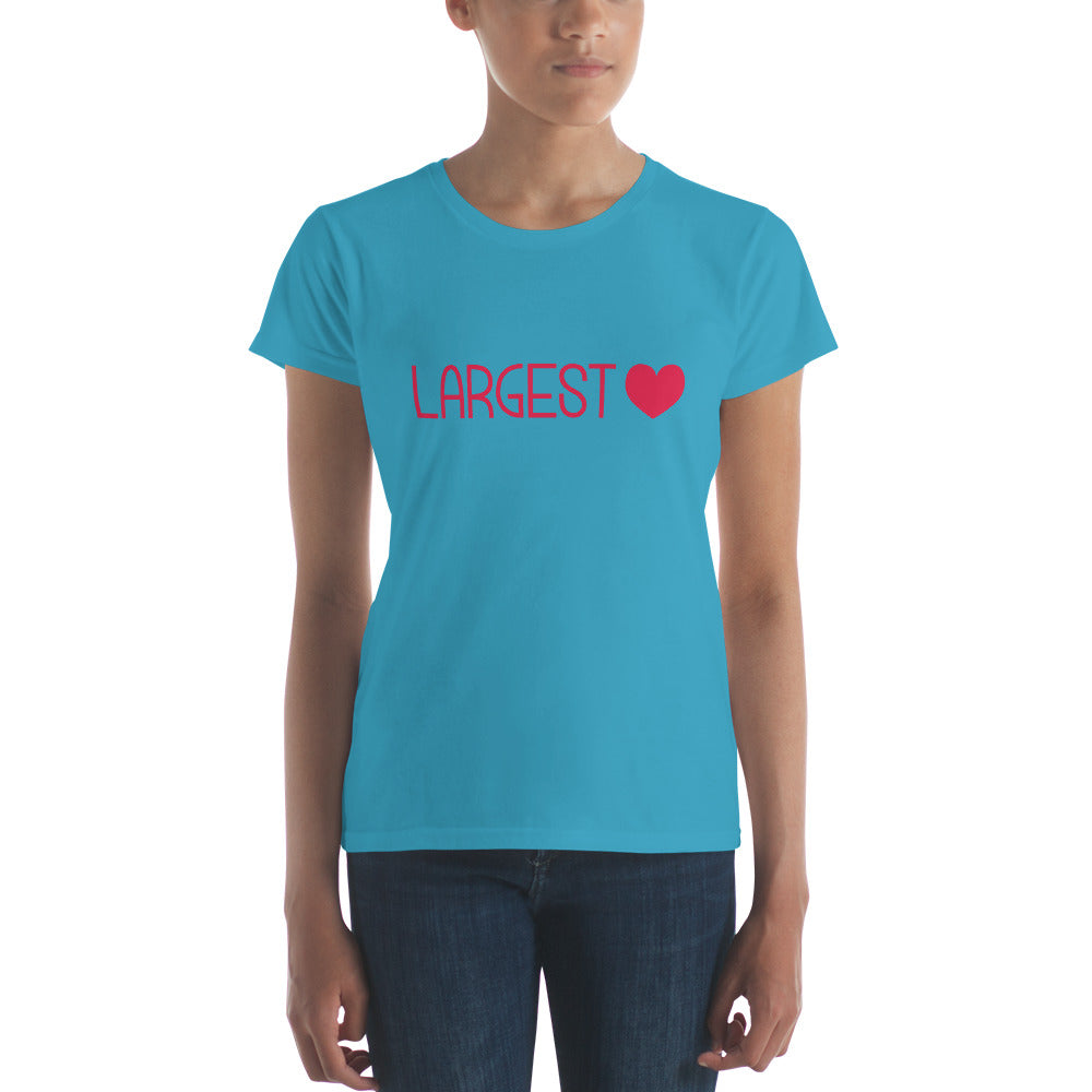 Women's Short Sleeve T-shirt - Largest Heart