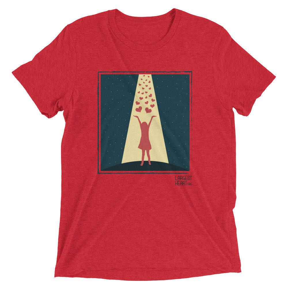 Triblend Short Sleeve T-shirt - Hearts in Heaven