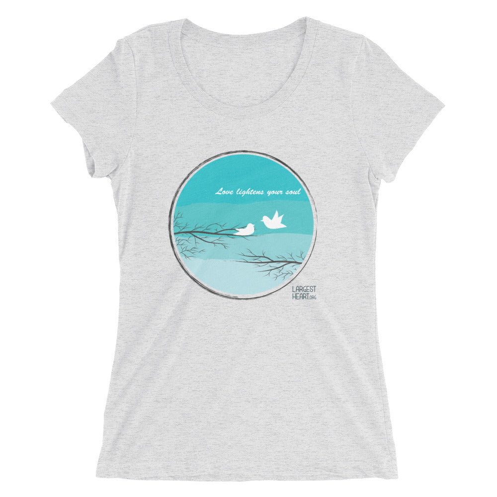 Ladies' short sleeve t-shirt - Love Lightens the Soul