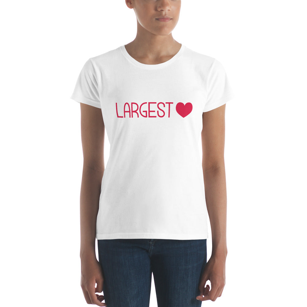 Women's Short Sleeve T-shirt - Largest Heart