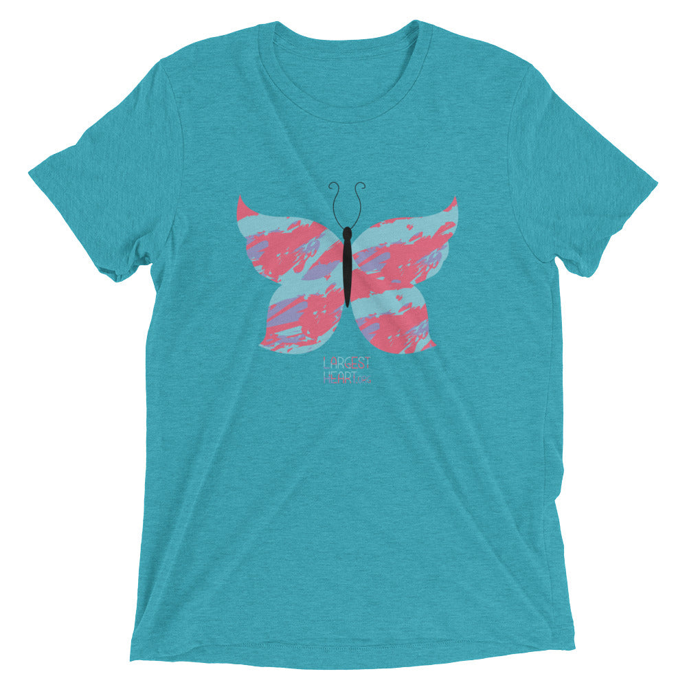 Triblend Short Sleeve T-shirt - Butterfly