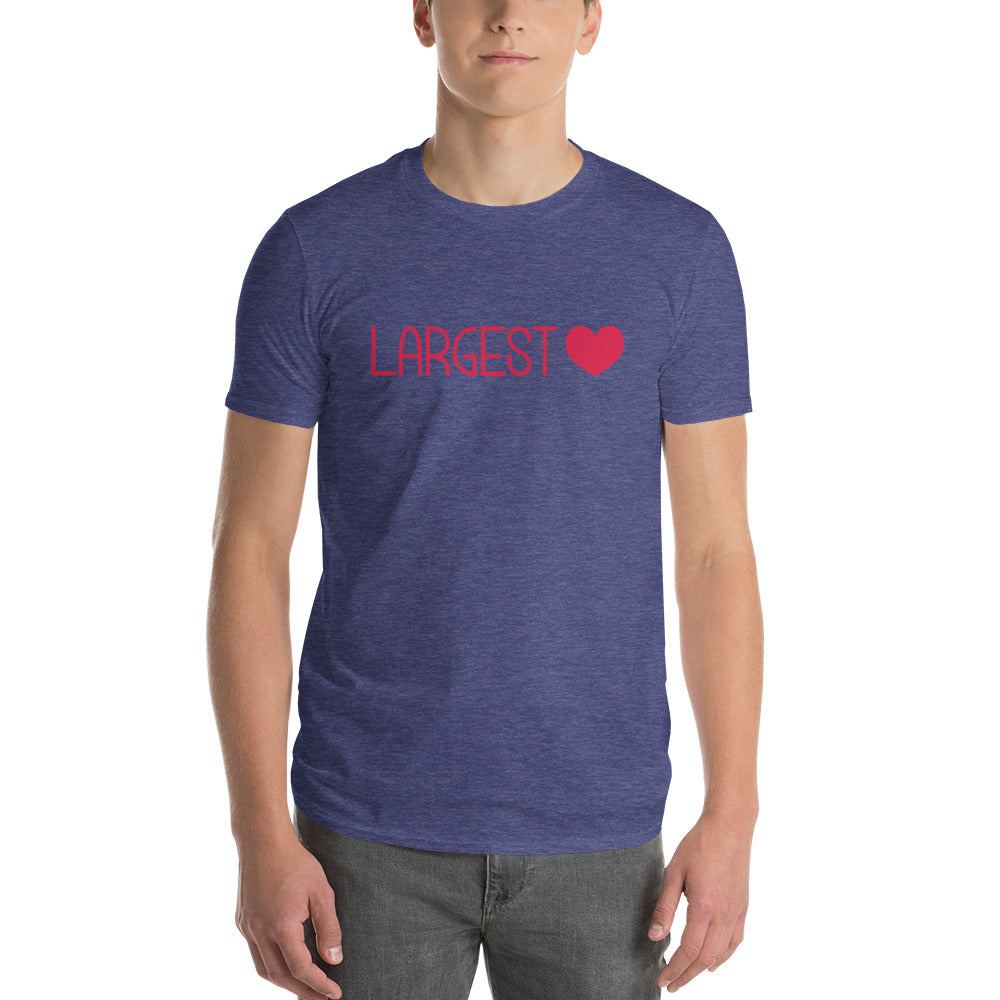 Men's Short Sleeve T-Shirt - Largest Heart