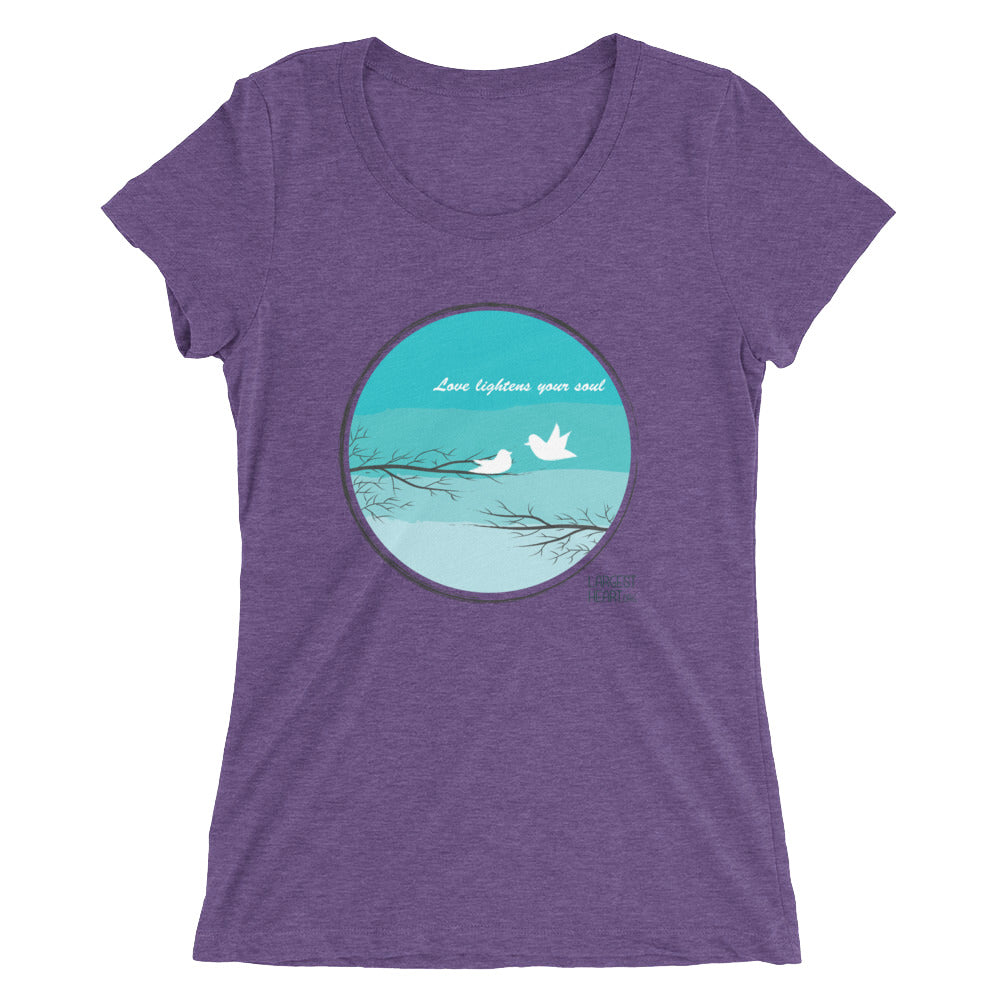 Ladies' short sleeve t-shirt - Love Lightens the Soul