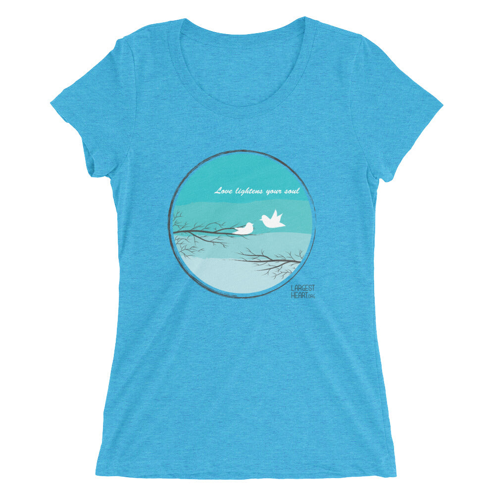 Ladies' short sleeve t-shirt - Love Lightens the Soul
