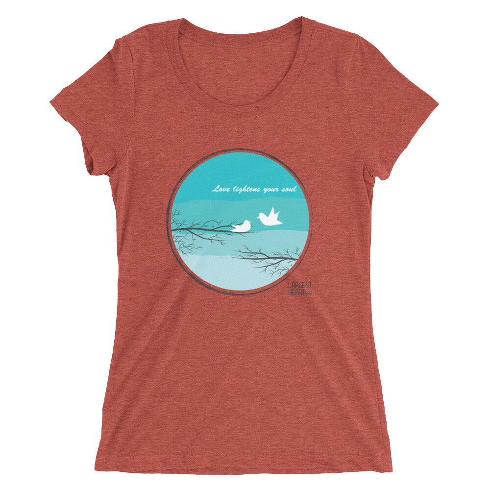 Ladies' short sleeve t-shirt - Love Lightens the Soul
