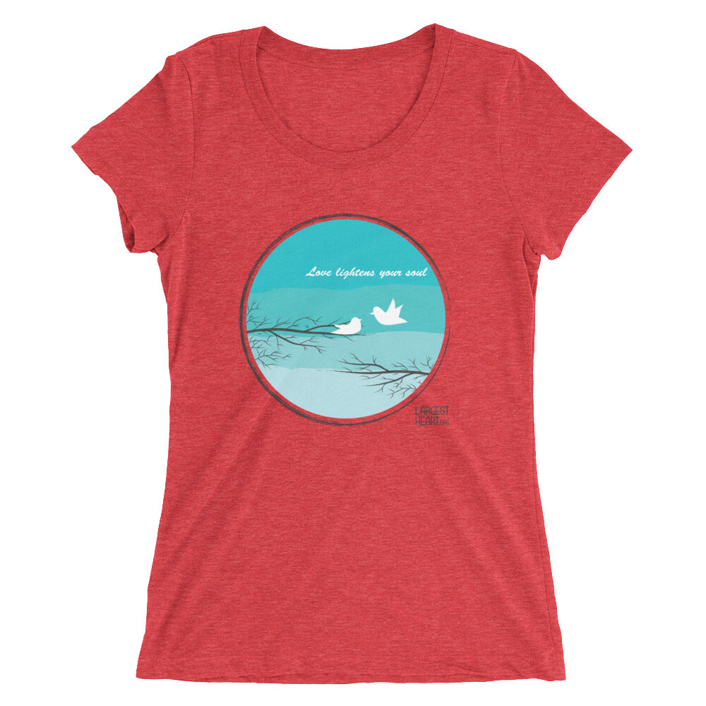 Ladies' short sleeve t-shirt - Love Lightens the Soul