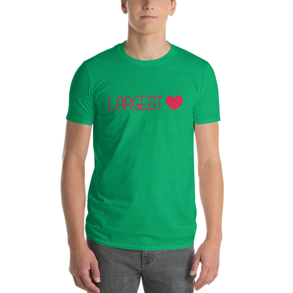 Men's Short Sleeve T-Shirt - Largest Heart