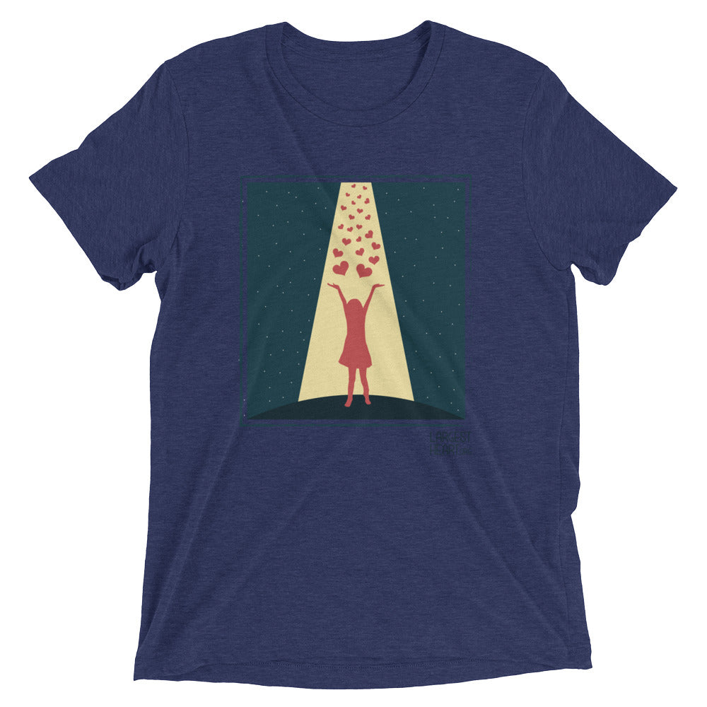 Triblend Short Sleeve T-shirt - Hearts in Heaven