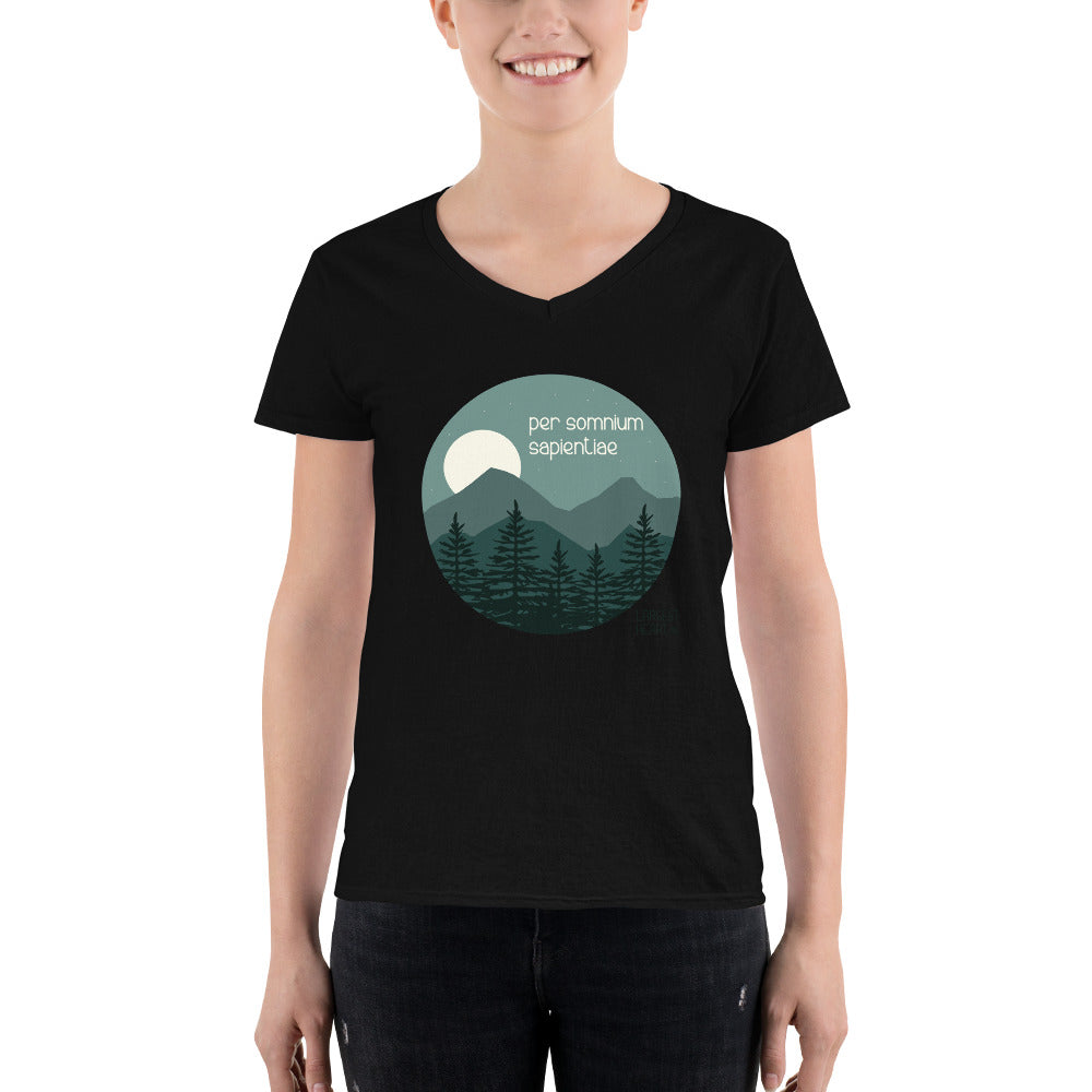 Women's Casual V-Neck Shirt - Wisdom