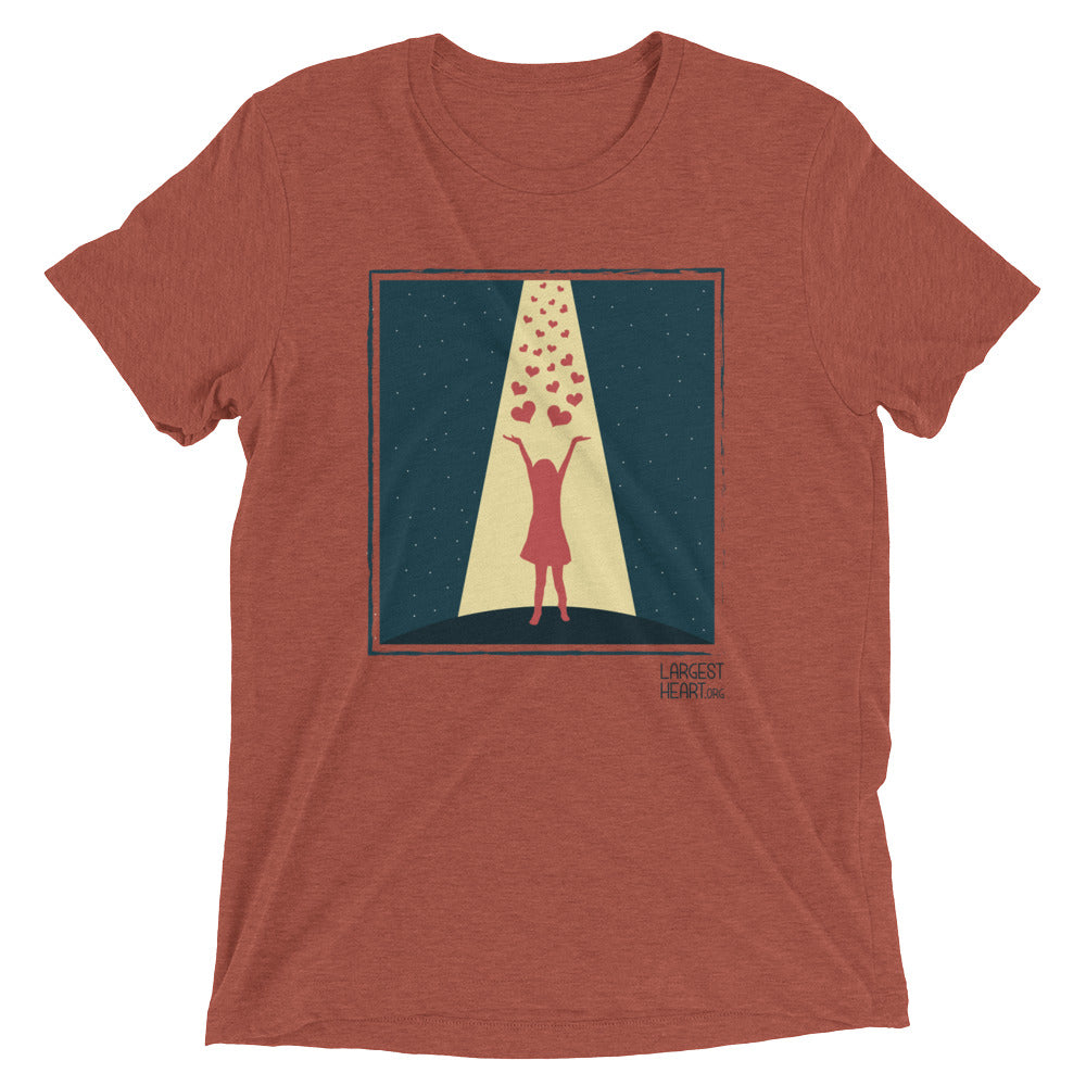 Triblend Short Sleeve T-shirt - Hearts in Heaven