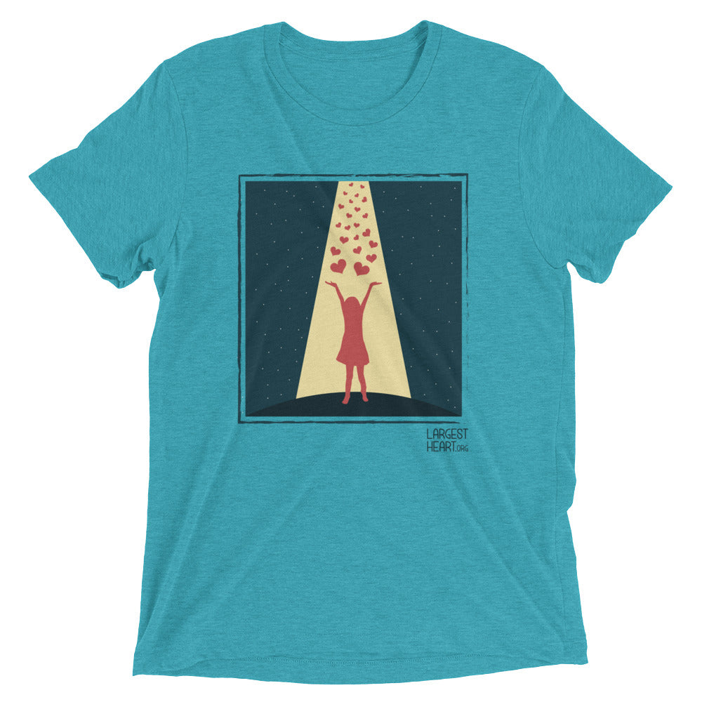 Triblend Short Sleeve T-shirt - Hearts in Heaven