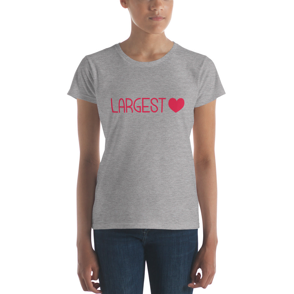 Women's Short Sleeve T-shirt - Largest Heart