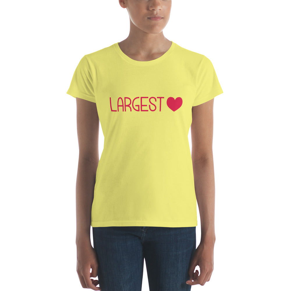 Women's Short Sleeve T-shirt - Largest Heart