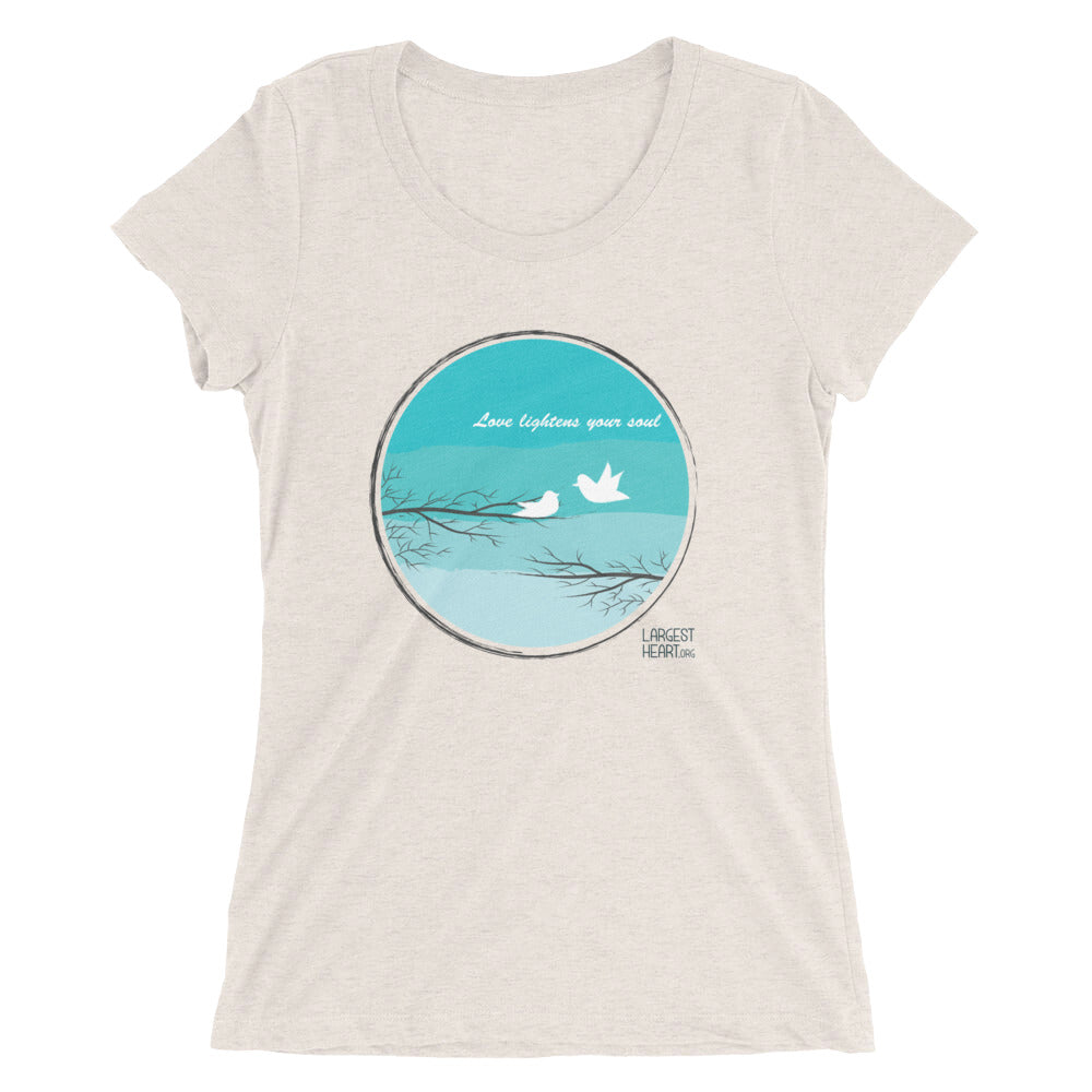 Ladies' short sleeve t-shirt - Love Lightens the Soul
