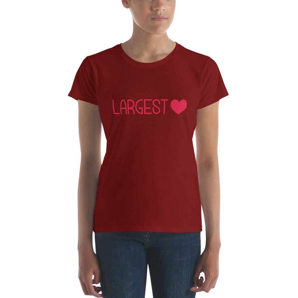 Women's Short Sleeve T-shirt - Largest Heart