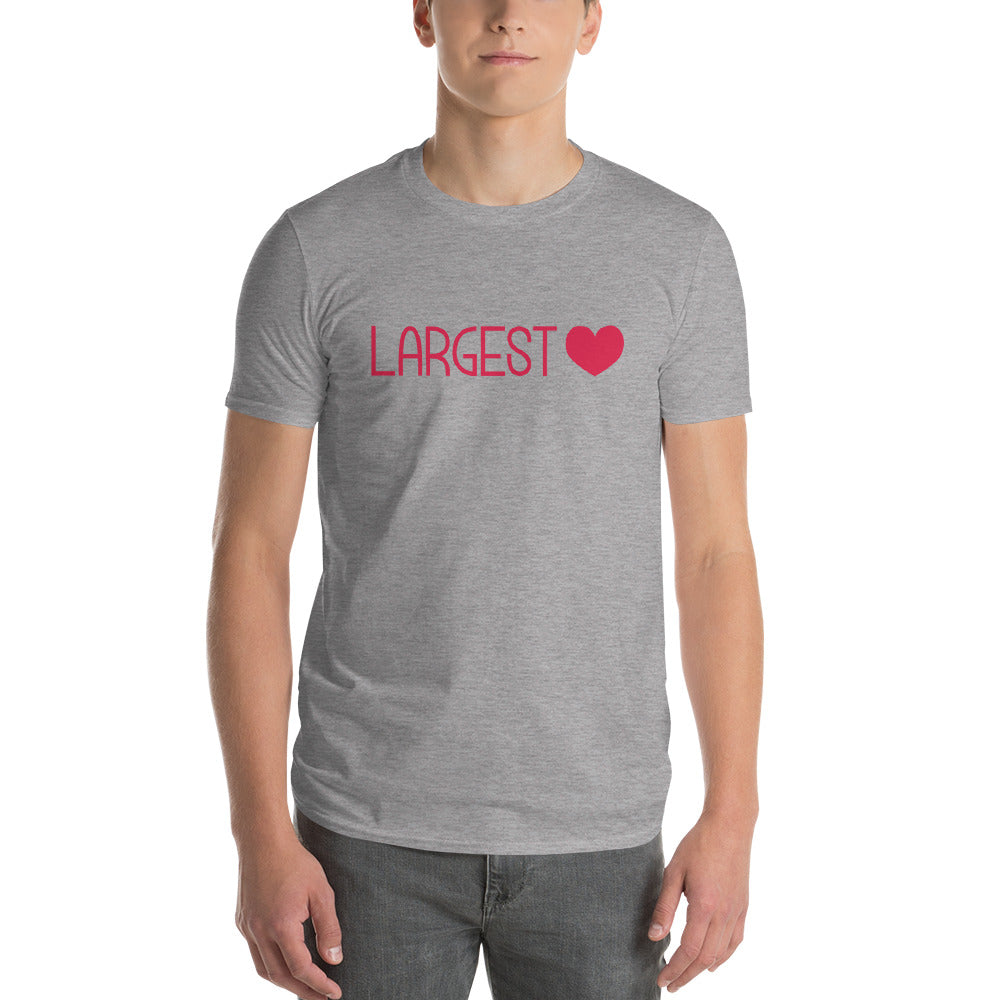 Men's Short Sleeve T-Shirt - Largest Heart