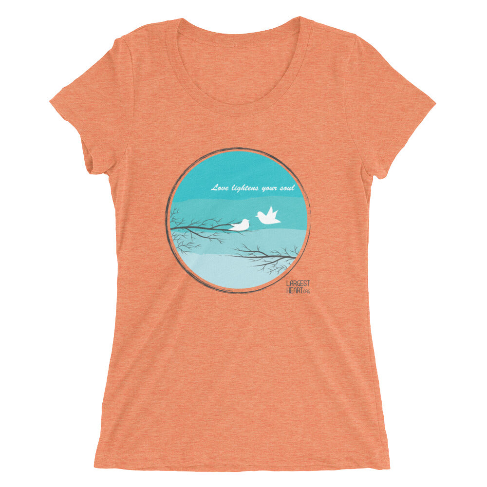Ladies' short sleeve t-shirt - Love Lightens the Soul