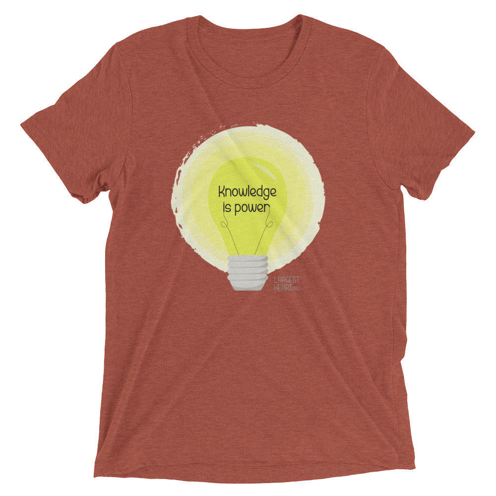 Triblend Short Sleeve T-shirt - Knowledge is Power