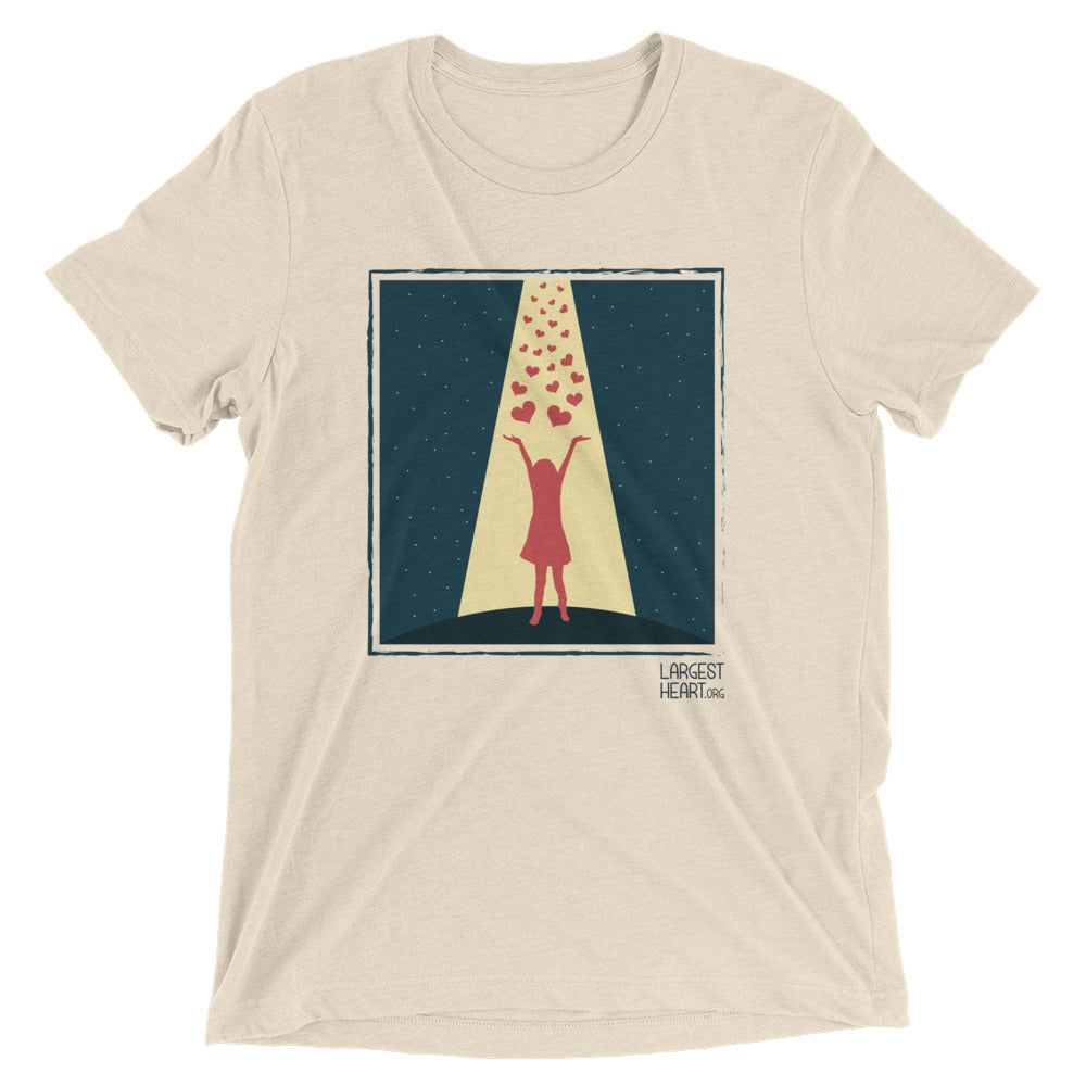 Triblend Short Sleeve T-shirt - Hearts in Heaven