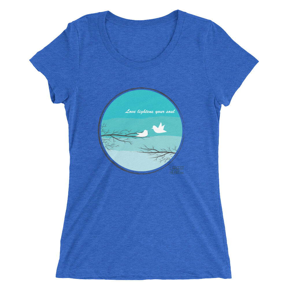 Ladies' short sleeve t-shirt - Love Lightens the Soul