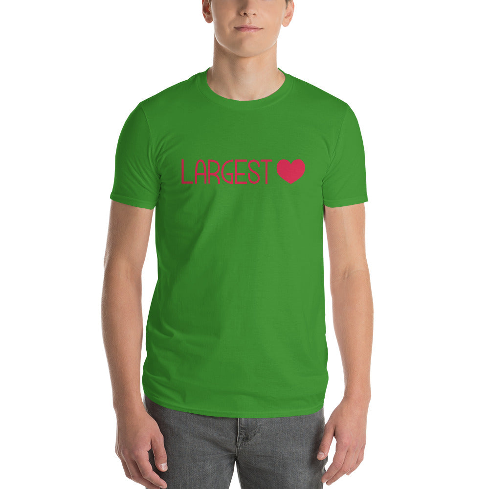 Men's Short Sleeve T-Shirt - Largest Heart