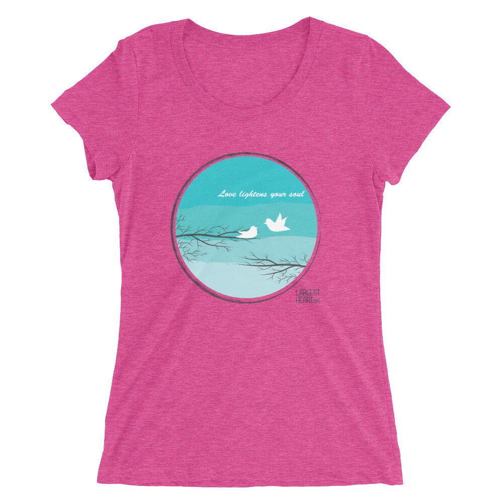 Ladies' short sleeve t-shirt - Love Lightens the Soul