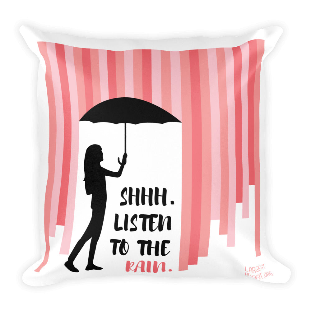 Square Pillow - Rain