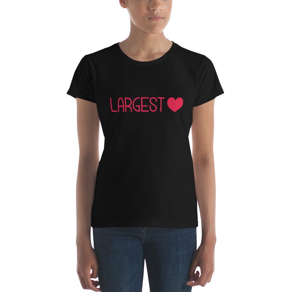 Women's Short Sleeve T-shirt - Largest Heart