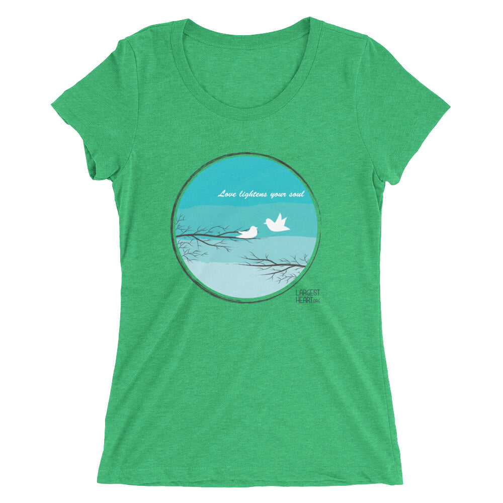 Ladies' short sleeve t-shirt - Love Lightens the Soul