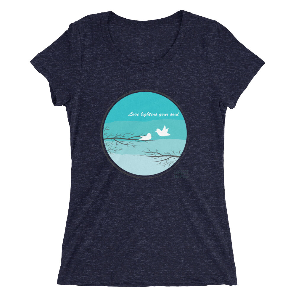 Ladies' short sleeve t-shirt - Love Lightens the Soul