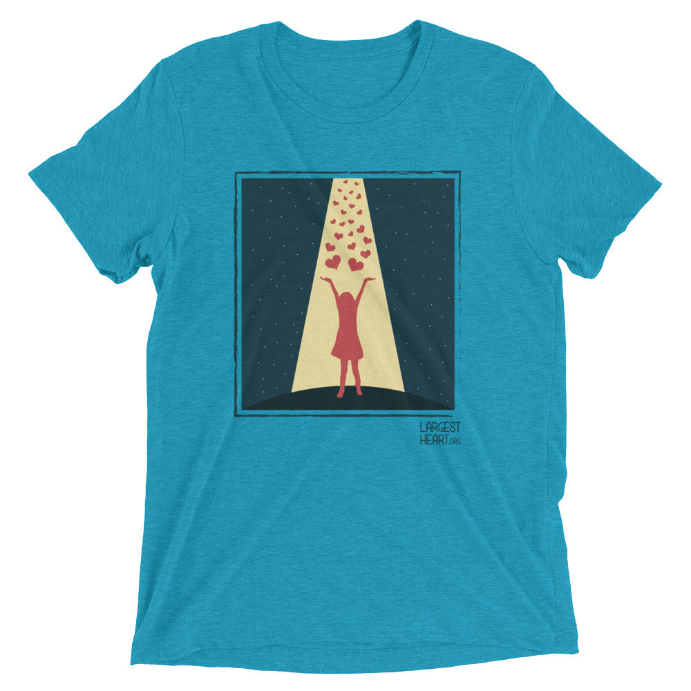 Triblend Short Sleeve T-shirt - Hearts in Heaven