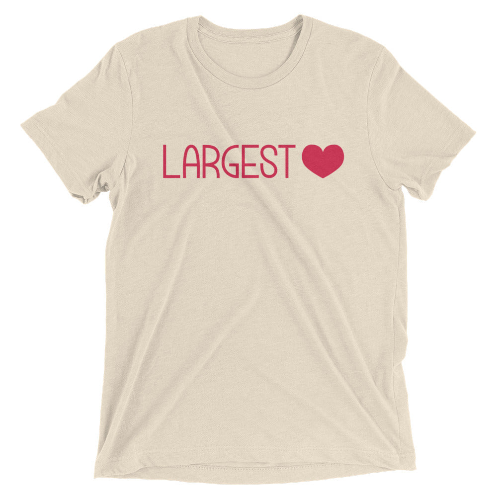 Triblend Short Sleeve T-shirt - Largest Heart